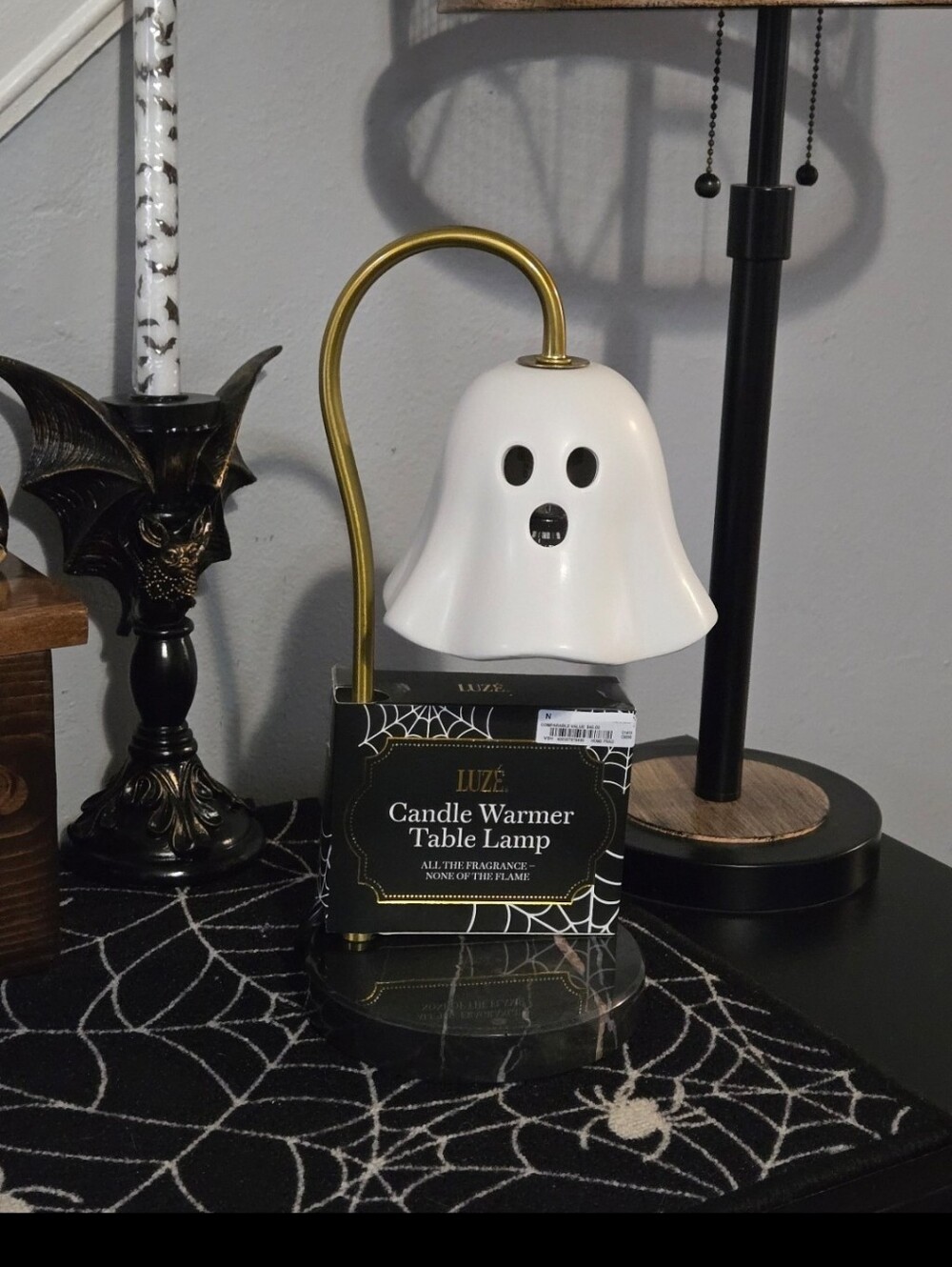 LUZÉ Ghost Candle Warmer Table Lamp Halloween